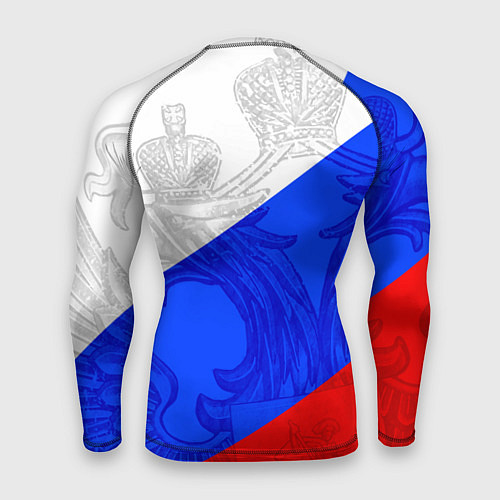 Мужской рашгард RUSSIA - SPORTWEAR - ТРИКОЛОР / 3D-принт – фото 2