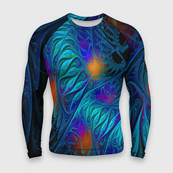 Рашгард мужской Neon pattern Неоновый паттерн, цвет: 3D-принт