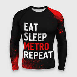 Рашгард мужской Eat Sleep Metro Repeat Арт, цвет: 3D-принт