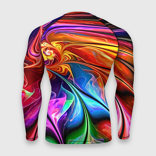 Мужской рашгард Красочный абстрактный цветочный паттерн Color abst / 3D-принт – фото 2