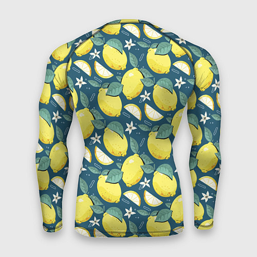 Мужской рашгард Cute lemon pattern / 3D-принт – фото 2