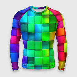 Мужской рашгард РАЗНОЦВЕТНЫЕ КУБИКИ MULTICOLORED CUBES