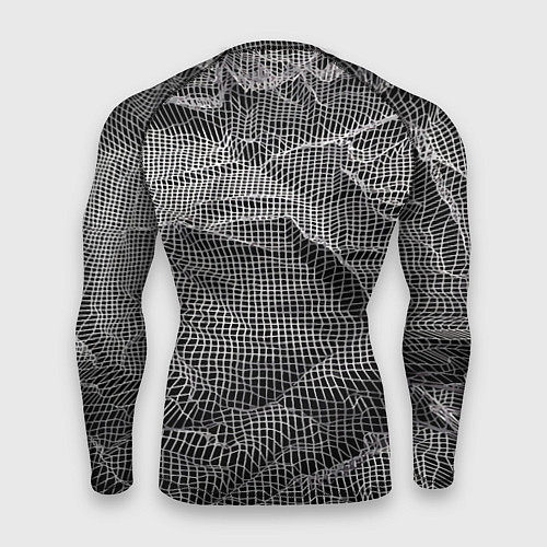 Мужской рашгард Мятая сетчатая ткань Crumpled Mesh Fabric / 3D-принт – фото 2