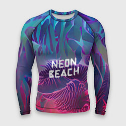 Рашгард мужской Neon beach, цвет: 3D-принт
