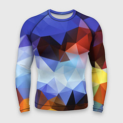 Мужской рашгард Абстрактный цветной узор из треугольников Abstract