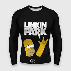 Мужской рашгард LINKIN PARK ГОМЕР СИМПСОН, SIMPSONS