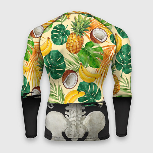 Мужской рашгард Тропики Ритм Джунглей Ананасы Кокосы Бананы / 3D-принт – фото 2