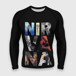Рашгард мужской Nirvana Альбомы, цвет: 3D-принт