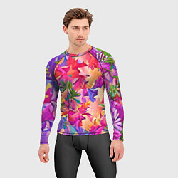 Рашгард мужской Цветочные бутоны, цвет: 3D-принт — фото 2