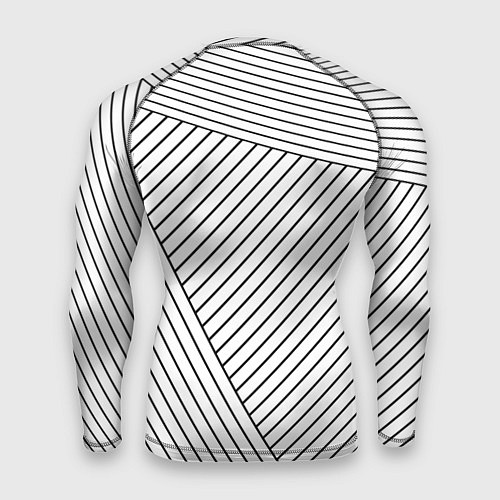 Мужской рашгард Символ Hitman на светлом фоне с полосами / 3D-принт – фото 2