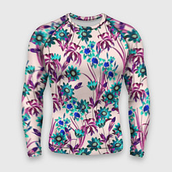 Рашгард мужской Цветы Летние Фиолетовые Рудбеки, цвет: 3D-принт