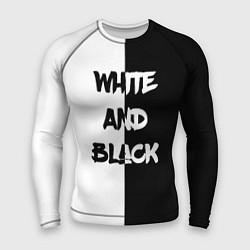 Мужской рашгард White and Black Белое и Чёрное