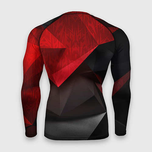 Мужской рашгард Красно-черный фон абстракция / 3D-принт – фото 2