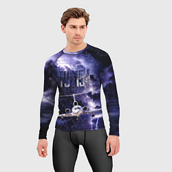 Рашгард мужской Ту-154 Ночные полет, цвет: 3D-принт — фото 2