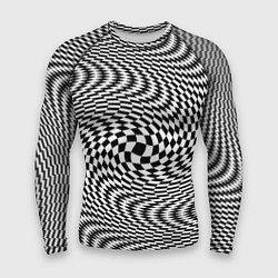 Рашгард мужской Гипнотическая спираль - оптическая иллюзия, цвет: 3D-принт