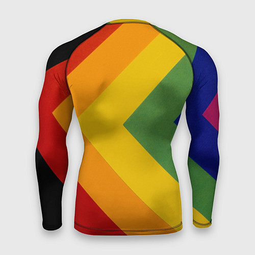 Мужской рашгард Абстрактные геометрические разноцветные треугольны / 3D-принт – фото 2