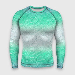 Рашгард мужской Абстрактная волна градиентный паттерн, цвет: 3D-принт