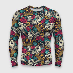 Рашгард мужской Тату короны и бриллианта, цвет: 3D-принт