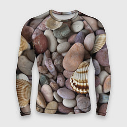 Рашгард мужской Морские камни и ракушки, цвет: 3D-принт