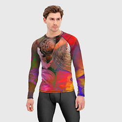 Рашгард мужской Стилизованная композиция из океанских ракушек, цвет: 3D-принт — фото 2