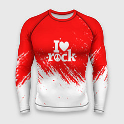 Мужской рашгард I love rock - краска