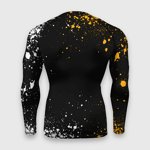 Мужской рашгард Макима - оранжевые брызги краски / 3D-принт – фото 2