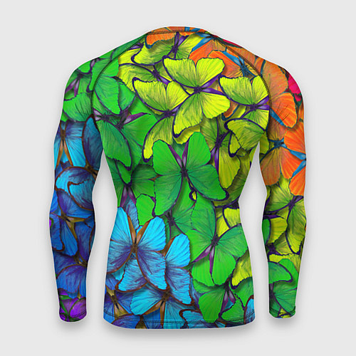 Мужской рашгард Бабочки и радуга / 3D-принт – фото 2