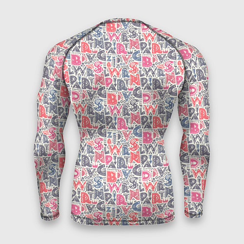 Мужской рашгард Буквы и солнце / 3D-принт – фото 2