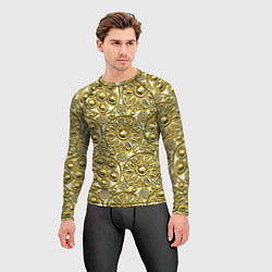Рашгард мужской Золотая чеканка - текстура, цвет: 3D-принт — фото 2