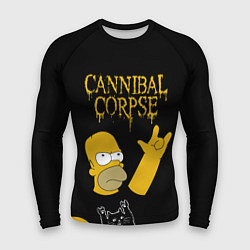 Рашгард мужской Cannibal Corpse Симпсоны Гомер рокер, цвет: 3D-принт