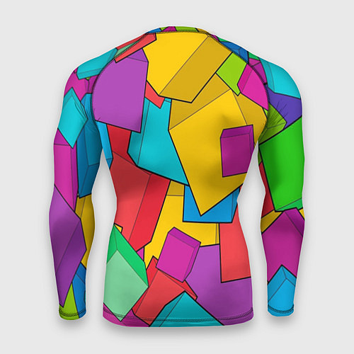 Мужской рашгард Фон из разноцветных кубиков / 3D-принт – фото 2