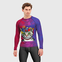 Рашгард мужской Кошка Фриды Кало из нейросети, цвет: 3D-принт — фото 2