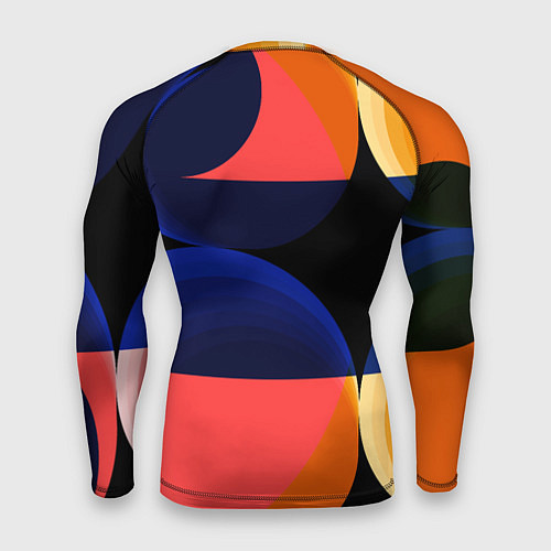 Мужской рашгард Абстрактные круги и полупрозрачные фигуры / 3D-принт – фото 2