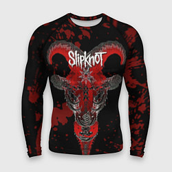 Рашгард мужской Slipknot - красный козел, цвет: 3D-принт