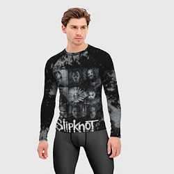 Рашгард мужской Slipknot black & white style, цвет: 3D-принт — фото 2