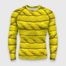 Рашгард мужской Жёлтый свитер - Осень-Зима 2028, цвет: 3D-принт