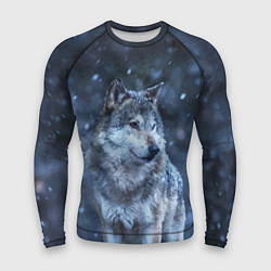 Рашгард мужской Лесной волк, цвет: 3D-принт