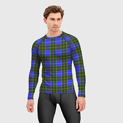 Рашгард мужской Ткань Шотландка сине-зелёная, цвет: 3D-принт — фото 2