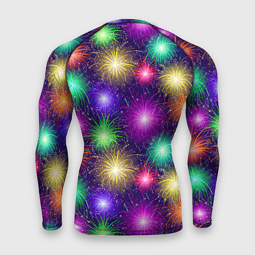 Мужской рашгард Праздничный салют - фейерверк / 3D-принт – фото 2