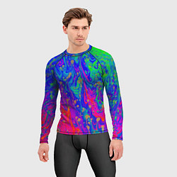 Рашгард мужской Разноцветная импрессивная композиция, цвет: 3D-принт — фото 2