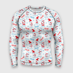 Рашгард мужской Снеговики - hello, цвет: 3D-принт