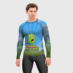 Рашгард мужской My Singin Monsters - Зерномех, цвет: 3D-принт — фото 2