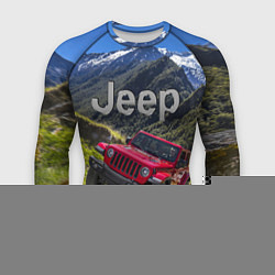 Рашгард мужской Chrysler Jeep Wrangler Rubicon - горы, цвет: 3D-принт