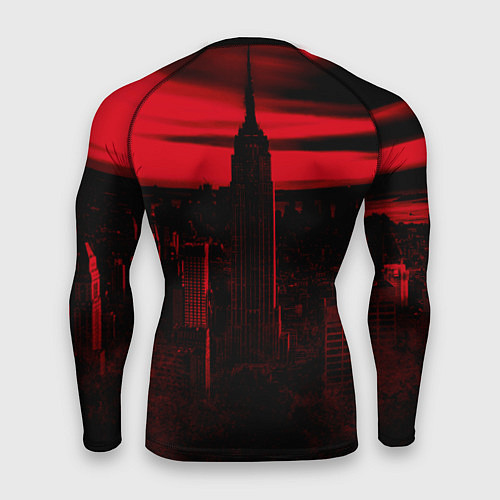 Мужской рашгард Город в красном цвете / 3D-принт – фото 2