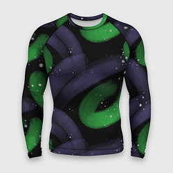 Рашгард мужской Яркие полосы на темном фоне, цвет: 3D-принт