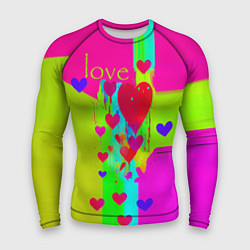Рашгард мужской Love сердечки, цвет: 3D-принт