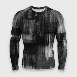 Рашгард мужской Чёрные и белые полосы, цвет: 3D-принт
