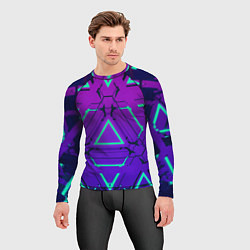 Рашгард мужской Cyber armor - neon, цвет: 3D-принт — фото 2