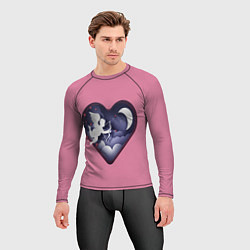 Рашгард мужской Бумажный амур на день святого валентина, цвет: 3D-принт — фото 2