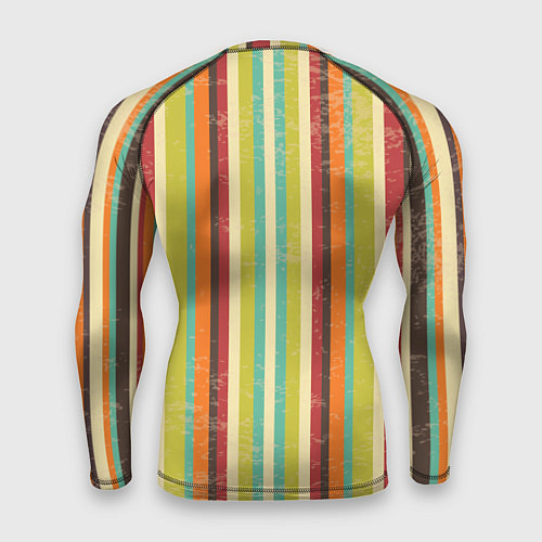 Мужской рашгард Абстрактное множество разноцветных полос / 3D-принт – фото 2